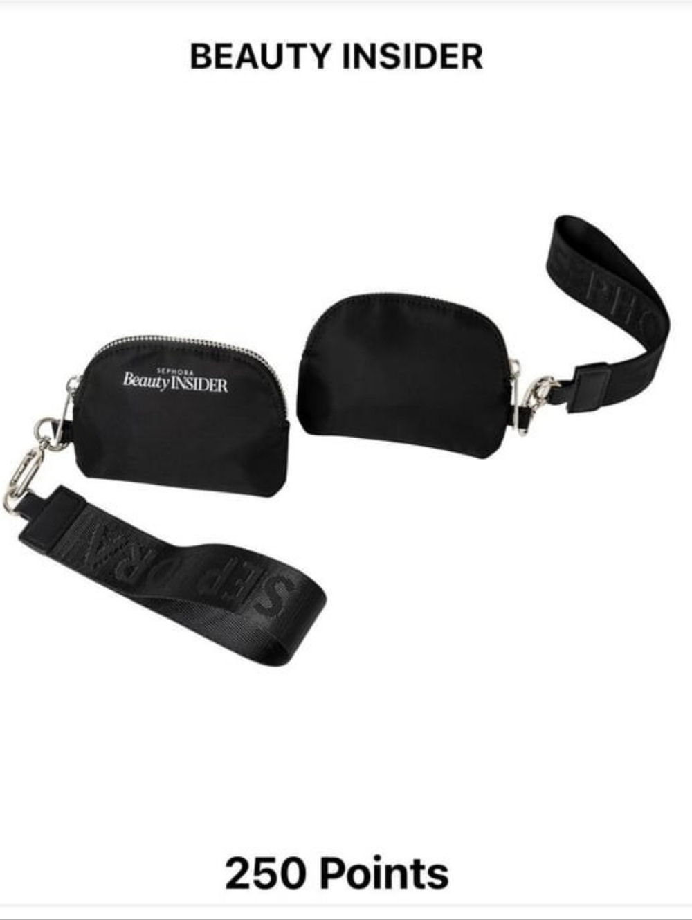Sephora Limited Edition Black Beauty Insider Double Pouch Wristlet Set